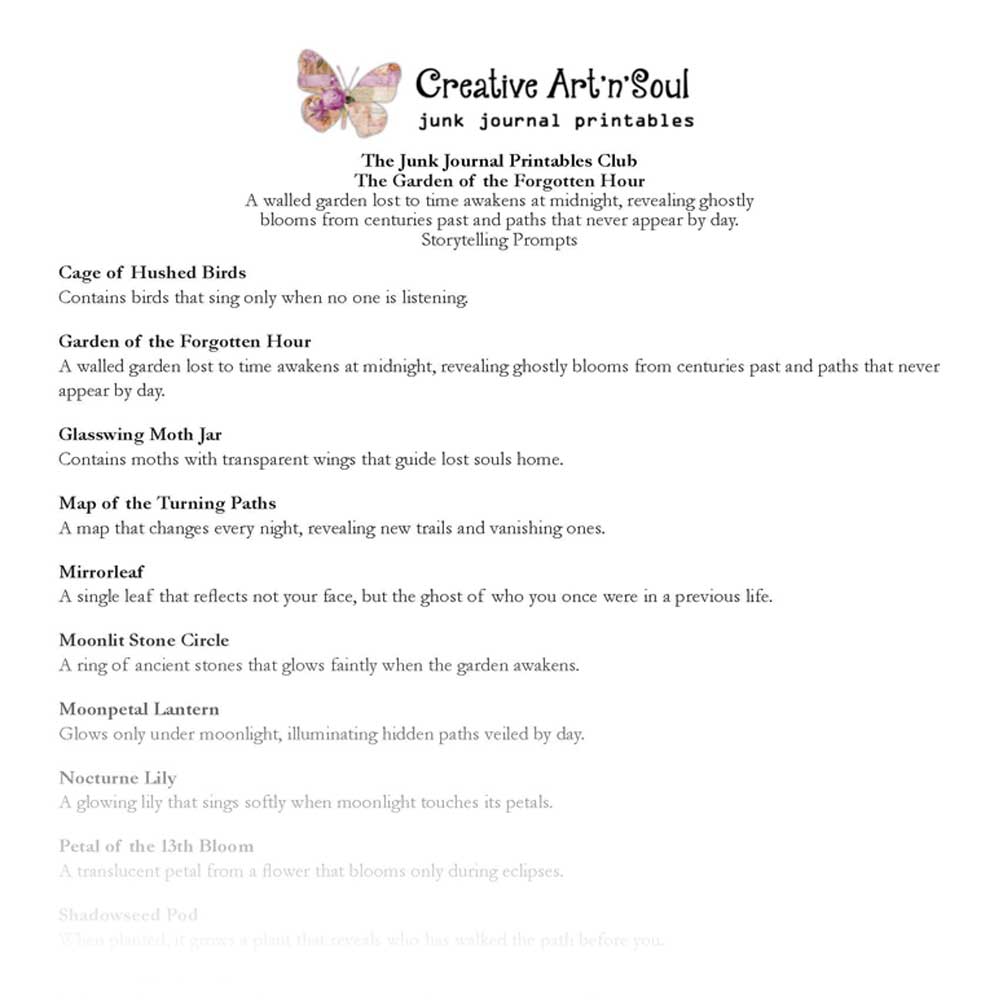 Junk Journal Printables Club