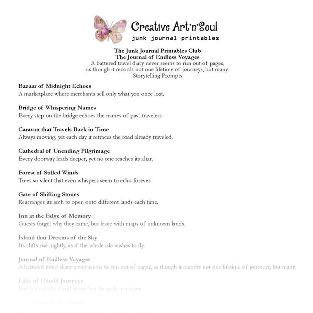 Junk Journal Printables Club