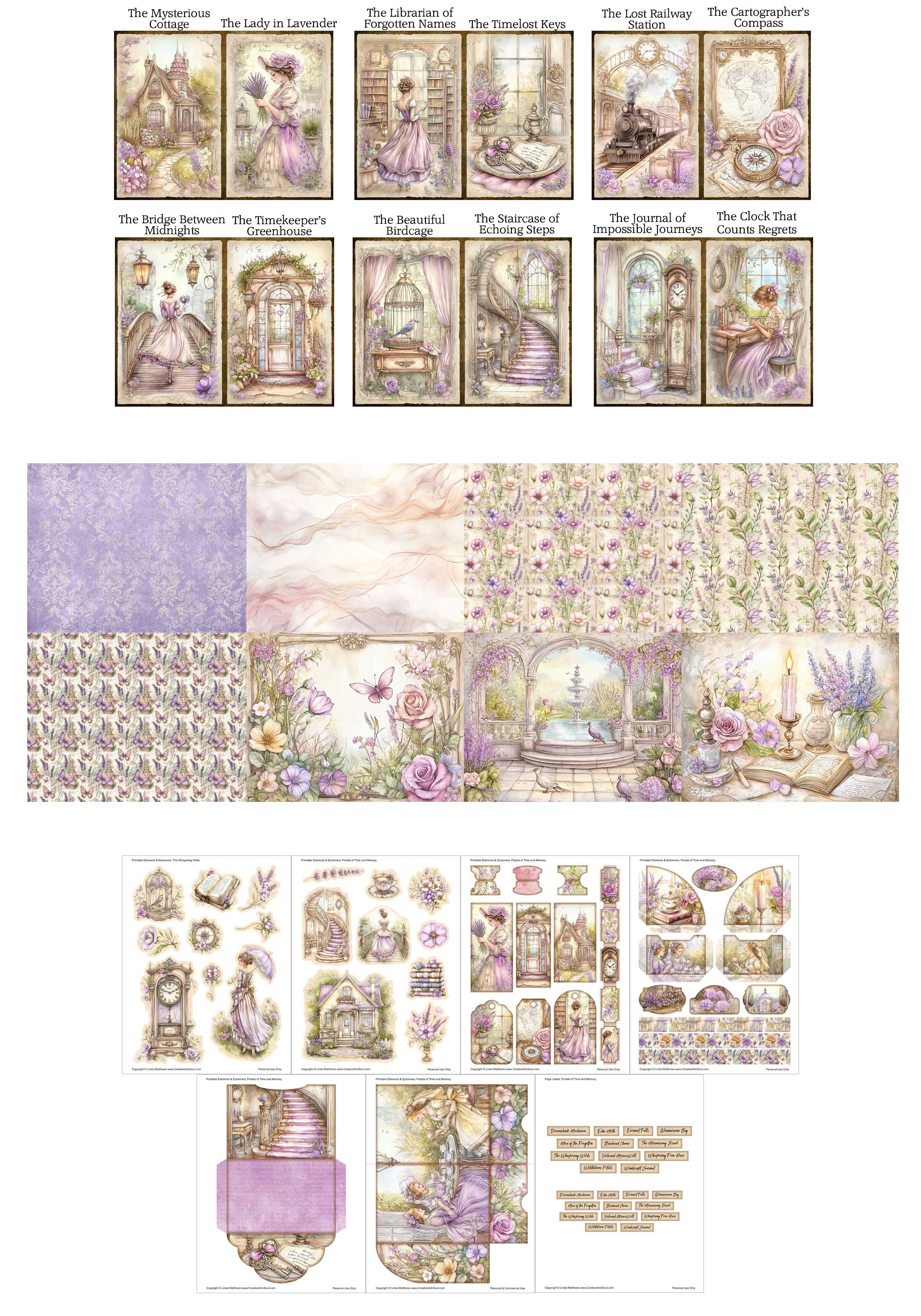 Click to enlarge Junk Journal Printables Club