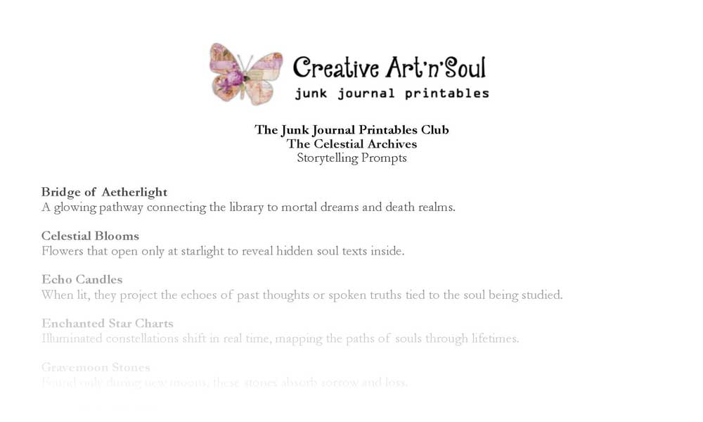 Click to enlarge Junk Journal Printables Club