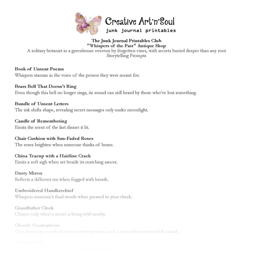 Junk Journal Printables Club