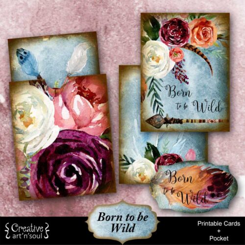 Born To Be Wild Printable Journal Cards and Pocket