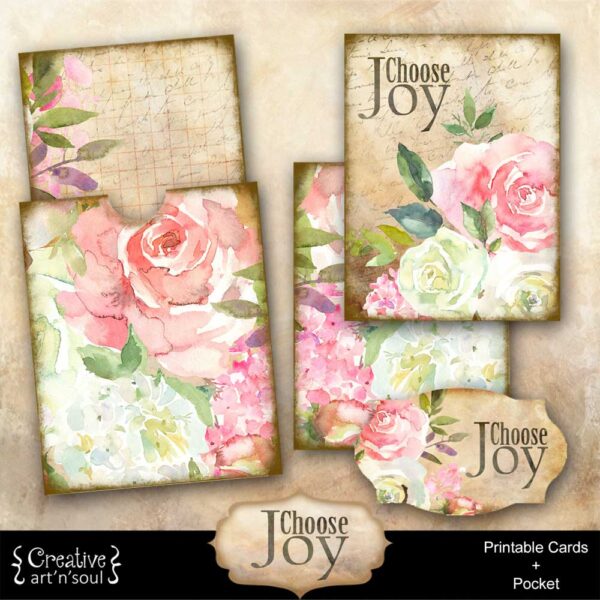 Choose Joy Printable Journal Cards and Pocket