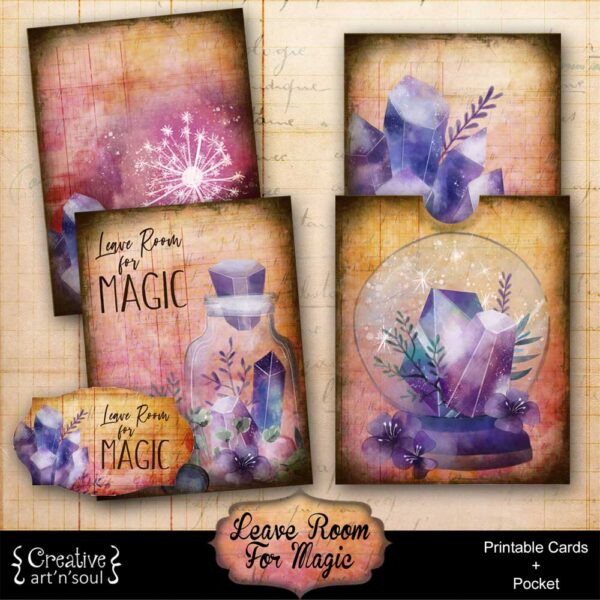 Leave Room for Magic Printable Journal Cards and Pocket