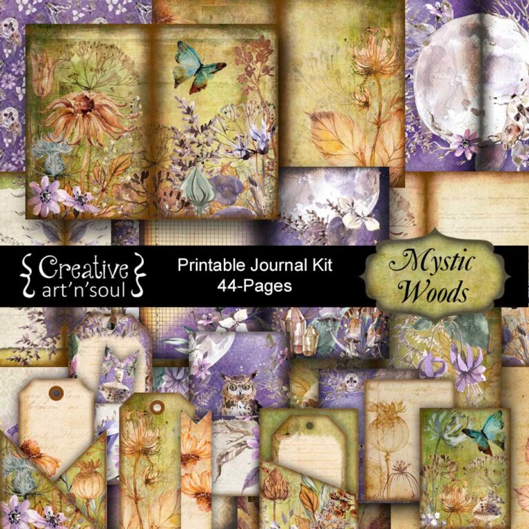 Printable Junk Journal Kits Bundle, Mystic Woods - CreativeArtnSoul