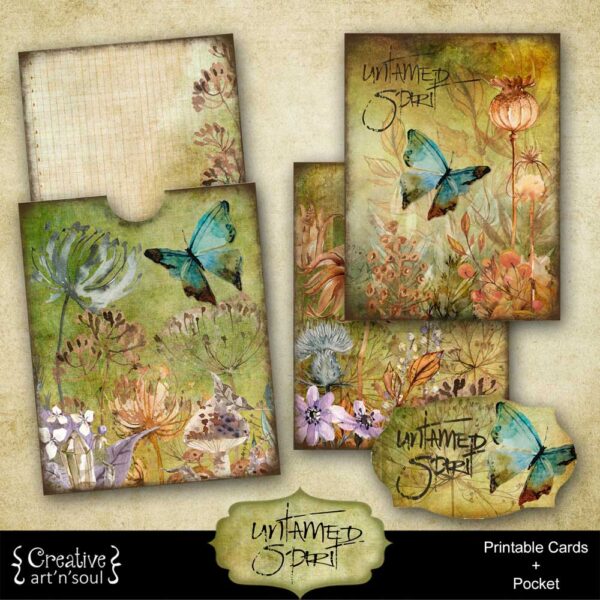 Printable Journal Cards and Pocket