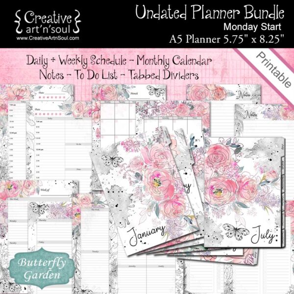 Butterfly Garden Printable Planner