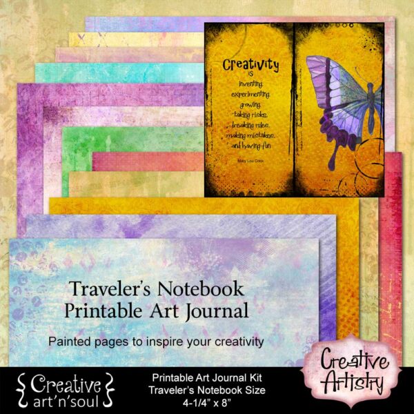 Creative Artistry Printable Traveler's Notebook Art Journal