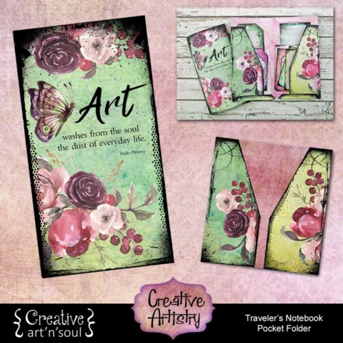 Creative Artistry Printable Traveler's Notebook Pocket Folder