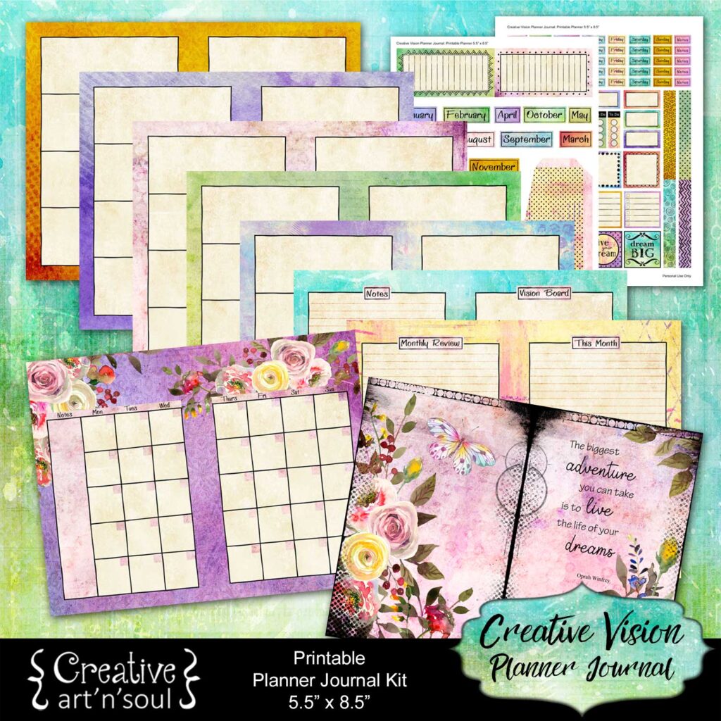 The Creative Vision Printable Planner Journal - Creative ArtnSoul