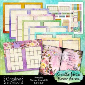 manifest your dreams printable journal planner productivity essentials creative artnsoul