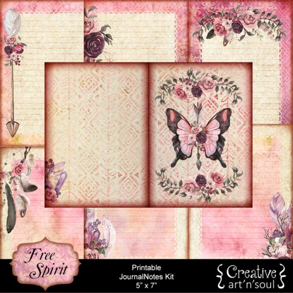 Free Spirit Printable Junk Journal - Creative ArtnSoul