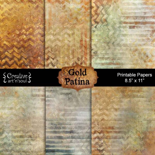 Gold Patina Printable Paper