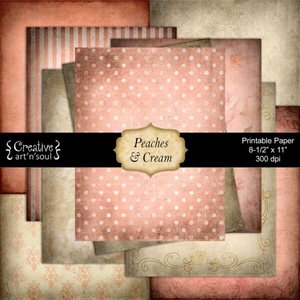 Peaches & Cream Printable Paper