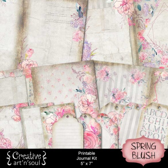 Spring Blush Printable Junk Journal