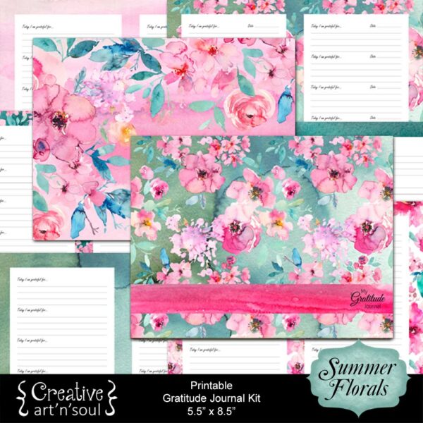 Summer Florals Printable Gratitude Journal