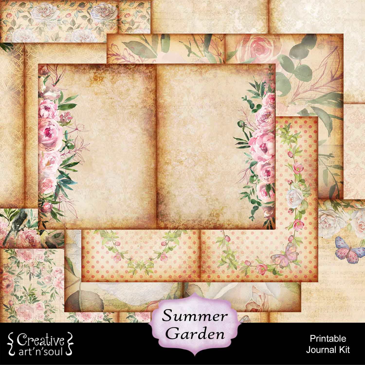 Summer Garden Printable Journal Kit