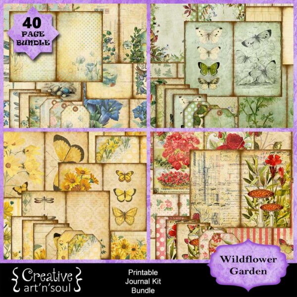 Wildflower Garden Printable Junk Journal Bundle