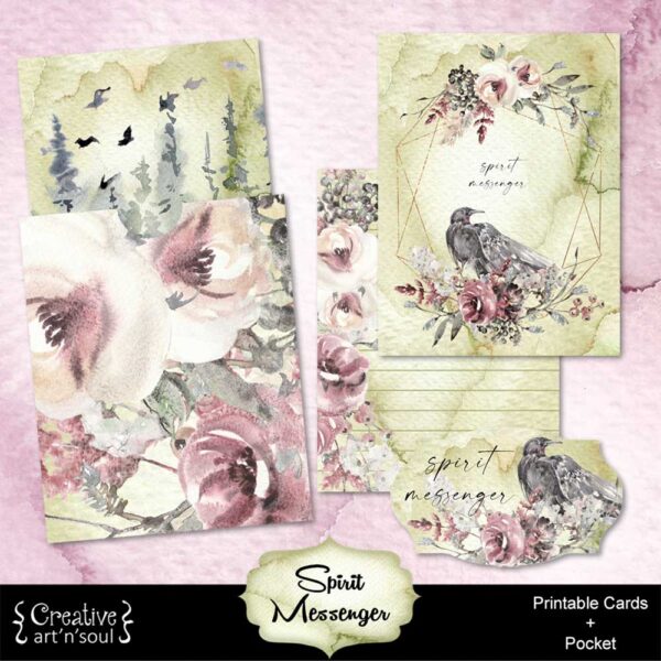 Spirit Messenger Printable Journal Cards and Pocket