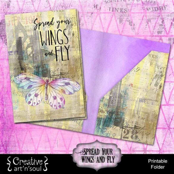 Spread Your Wings & Fly Printable Folder