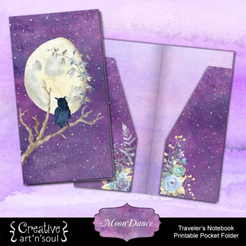 MoonDance Printable Traveler's Notebook Folder