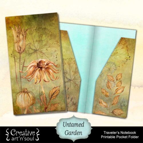 Untamed Garden Printable Traveler's Notebook Folder