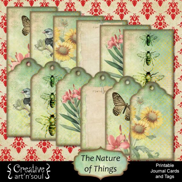 The Nature of Things Printable Journal Cards and Tags