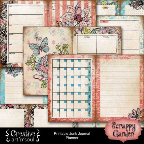 Scrappy Garden Printable Planner