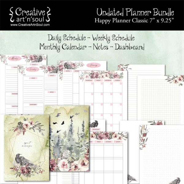 Printable Planner Bundle, Happy Planner Classic, Spirit Messenger