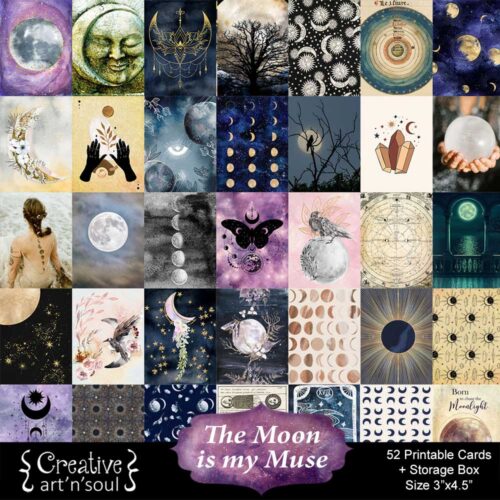 The Moon is my Muse Printable Cards