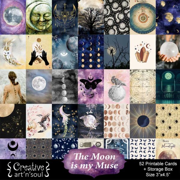 The Moon is my Muse Printable Cards