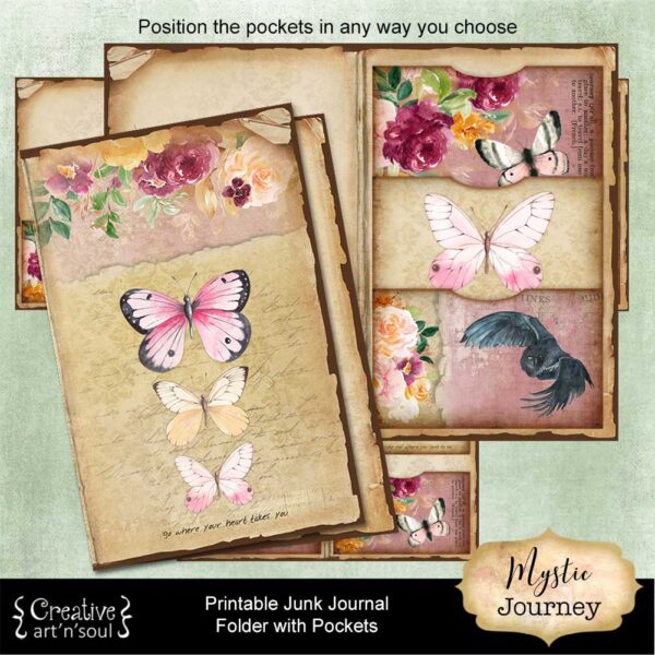 Printable Junk Journal Folder with Pockets