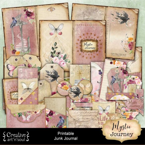 Printable Junk Journal Bundle - Creative ArtnSoul