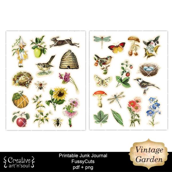 Printable Junk Journal Stickers