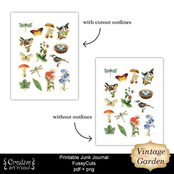 Printable Junk Journal Stickers
