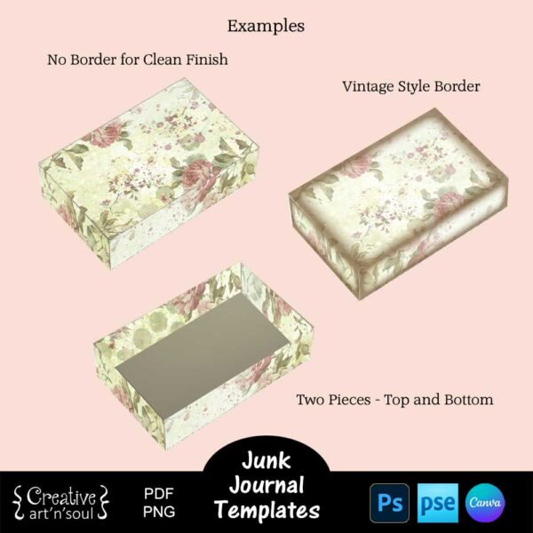 Printable Junk Journal Box Templates