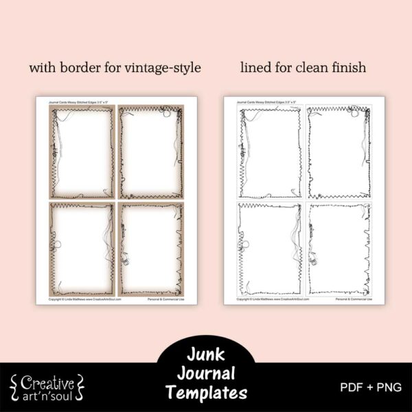 Printable Junk Journal Card Templates