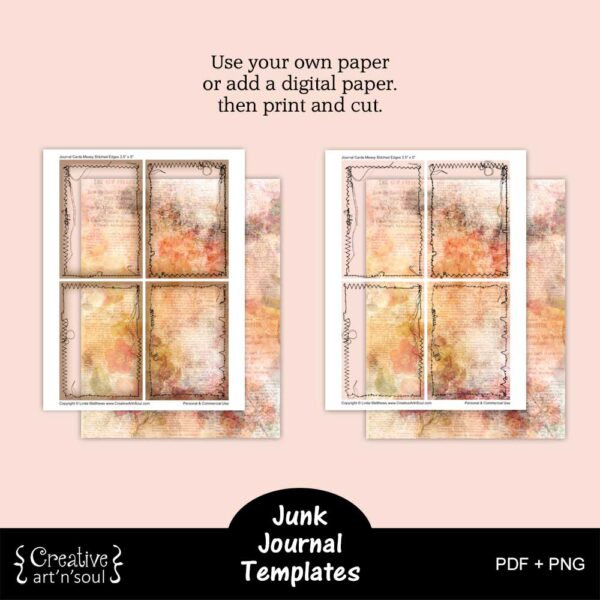 Printable Junk Journal Card Templates