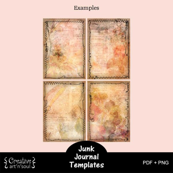 Printable Junk Journal Card Templates