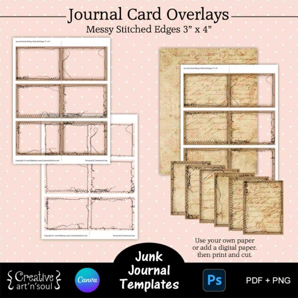 Printable Junk Journal Card Templates