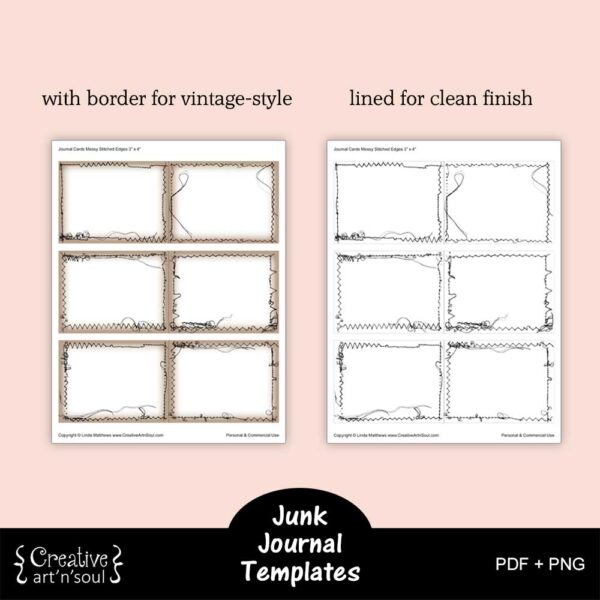 Printable Junk Journal Card Templates