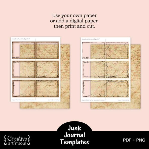 Printable Junk Journal Card Templates