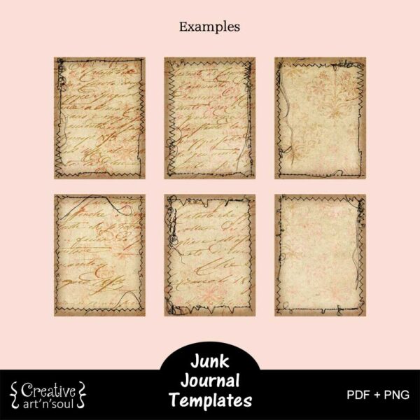 Printable Junk Journal Card Templates