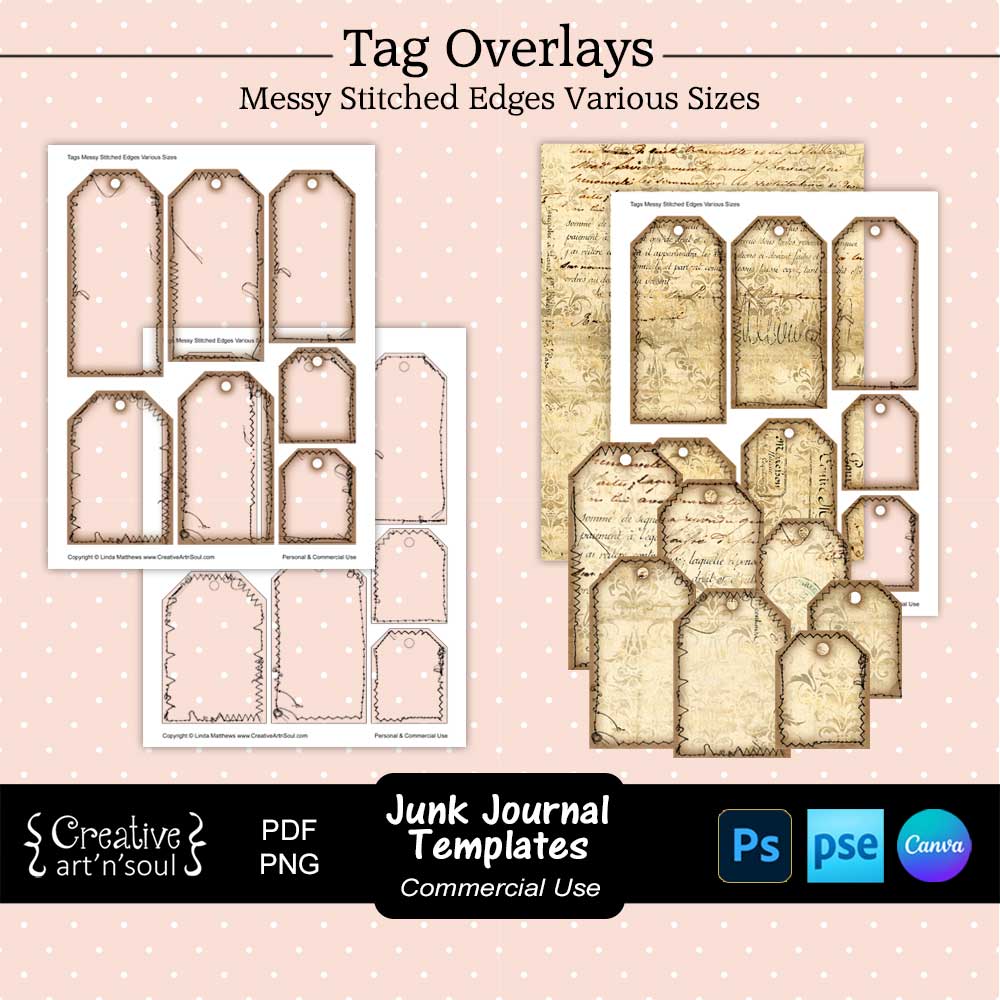 Printable Junk Journal Tag Templates