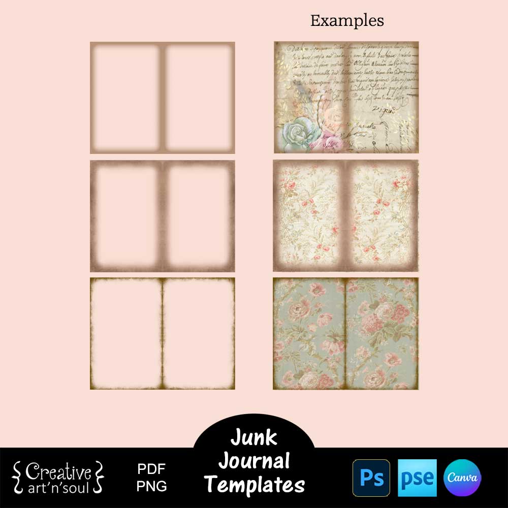 Printable Junk Journal Page Templates Printable Junk Journal Page Templates
