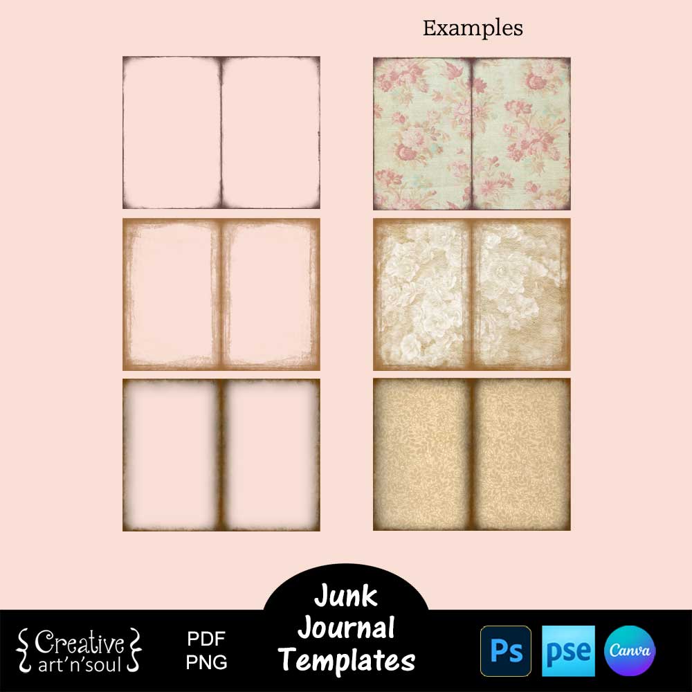 Printable Junk Journal Page Templates Printable Junk Journal Page Templates