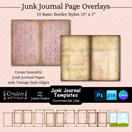 Printable Junk Journal Page Templates