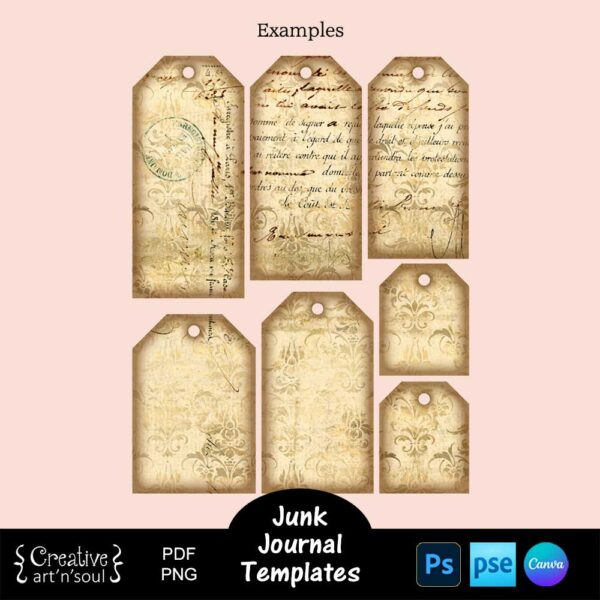 Printable Junk Journal Tag Templates