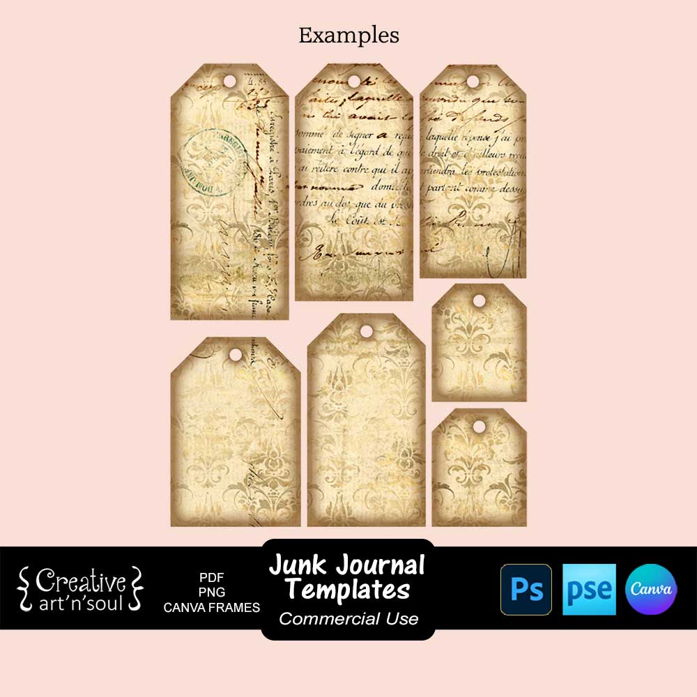 Printable Junk Journal Tag Templates Printable Junk Journal Tag Templates
