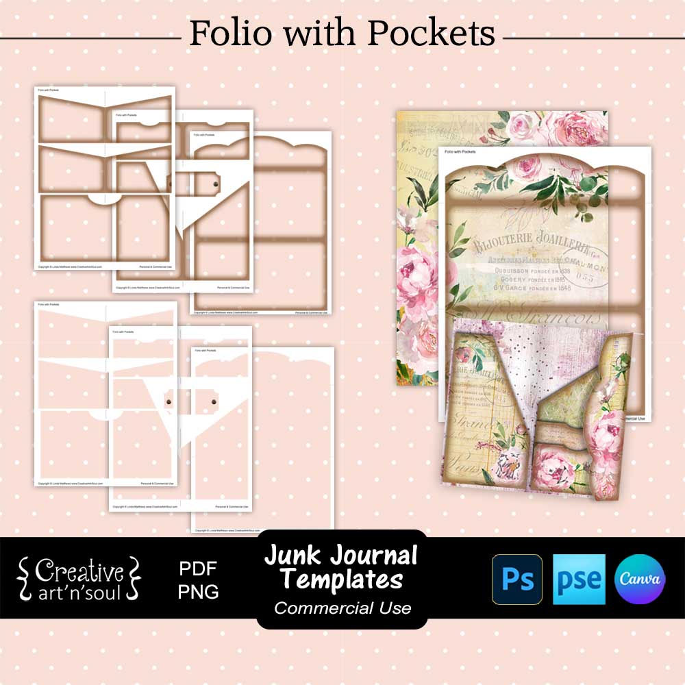 Junk Journal Pocket Templates Junk Journal Pocket Templates